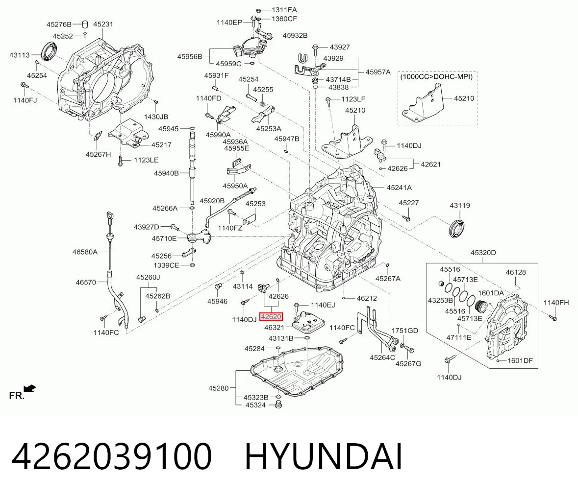 4262039100 Hyundai/Kia Датчик швидкості спідометра