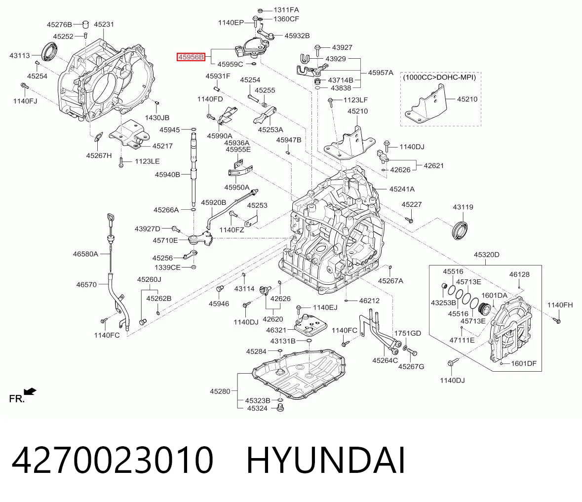 4270023010 Hyundai/Kia Датчик положення селектора АКПП
