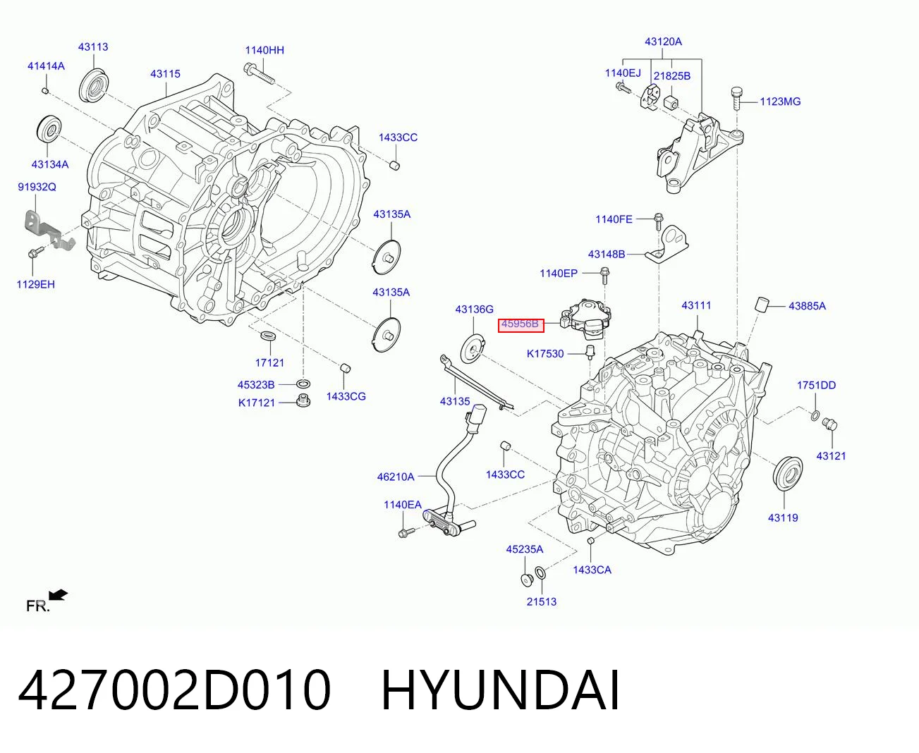 427002D010 Hyundai/Kia Датчик положення селектора АКПП