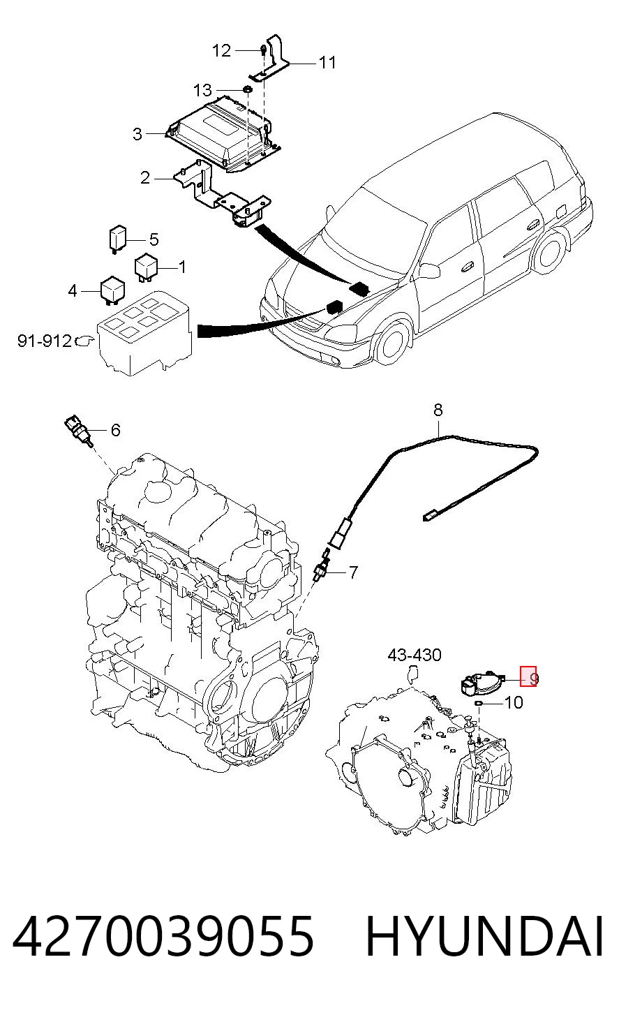 4270039055 Hyundai/Kia Датчик АКПП