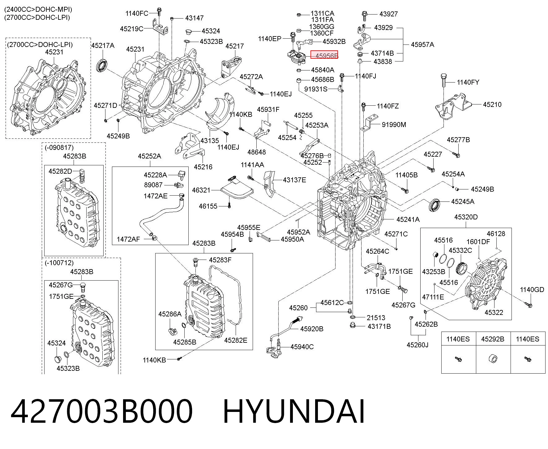 427003B000 Hyundai/Kia Датчик АКПП