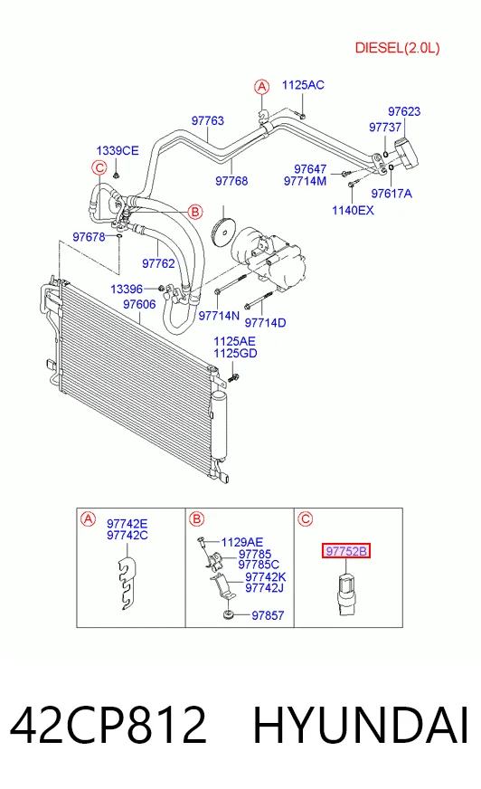 42CP812 Hyundai/Kia Датчик тиску