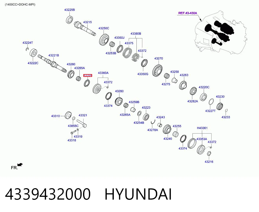 4339432000 Chrysler Кільце синхронізатора