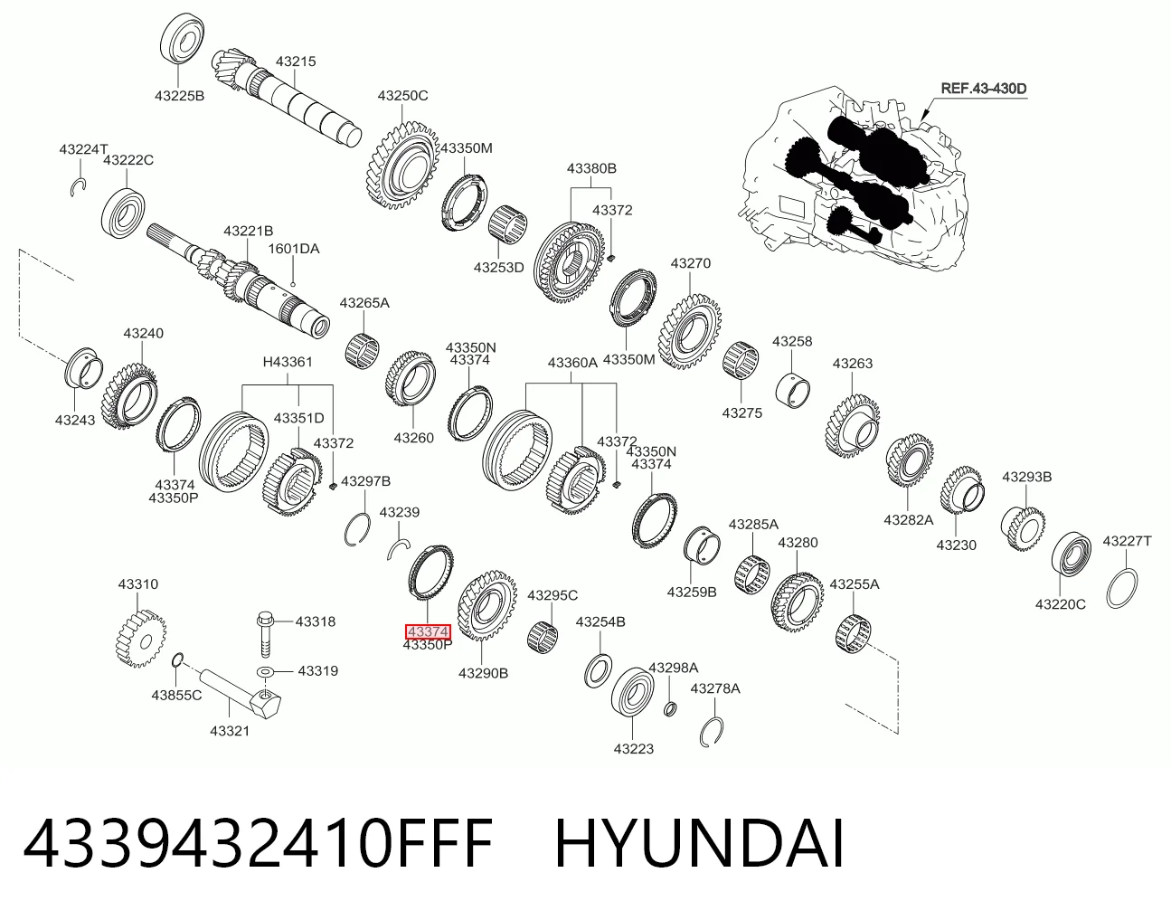 Купити 4339432410OEM Korea (oem) Кільце синхронізатора