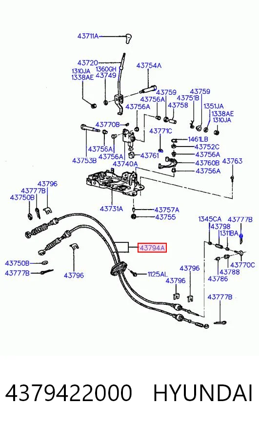 F60505OEM Korea (oem) Трос коробки передач