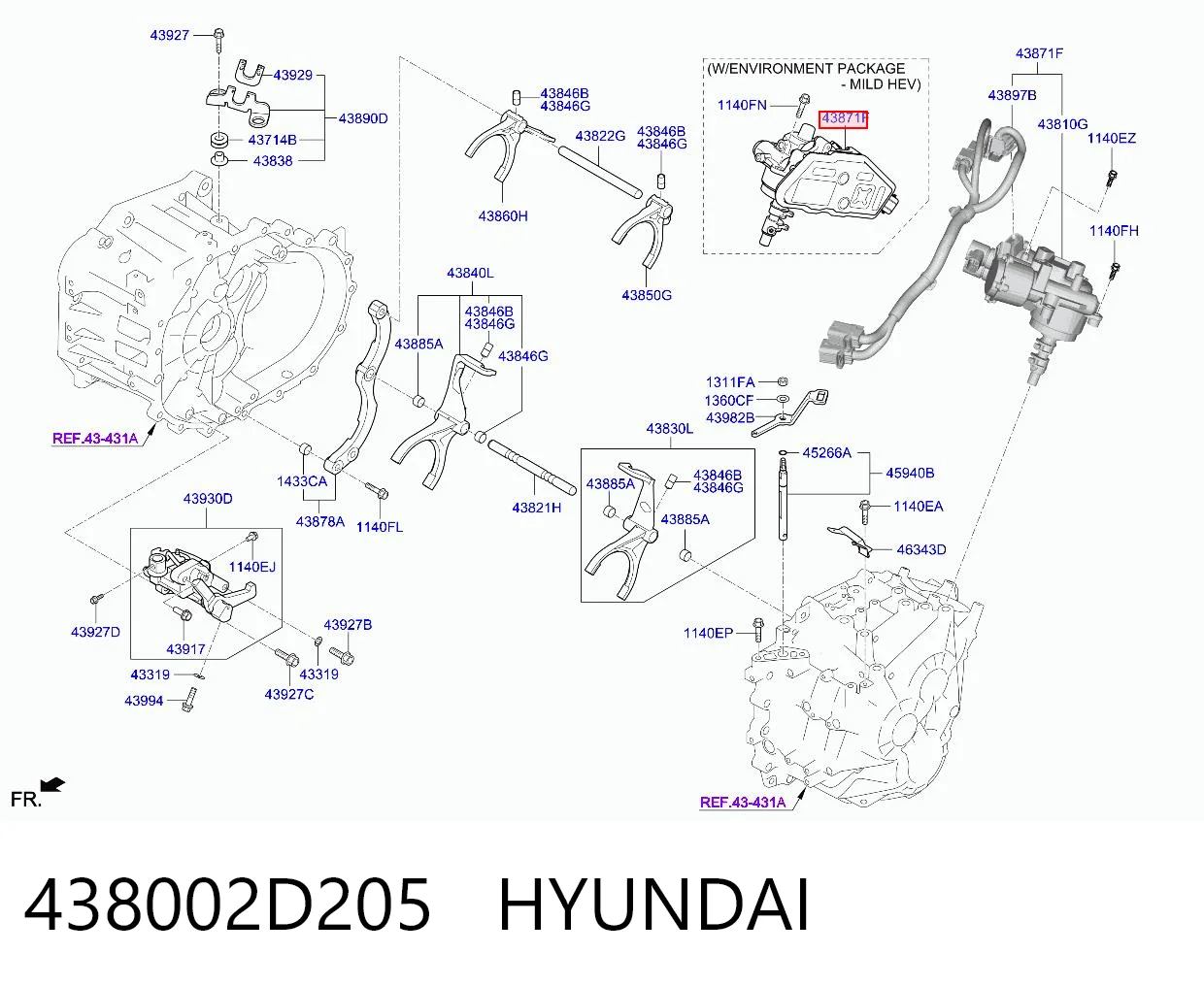 438002D205 Hyundai/Kia 