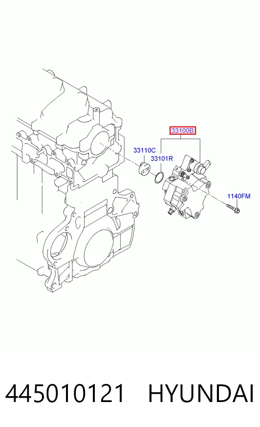 Насос паливний високого тиску (ПНВТ) на Hyundai Santa Fe II CM