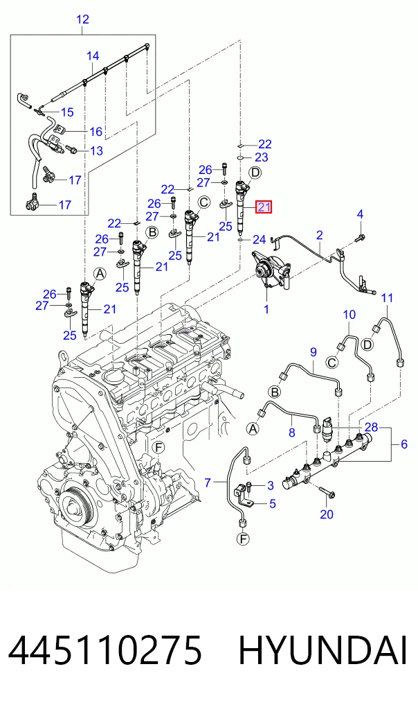 Купити Паливні форсунки KIA Sorento I JC