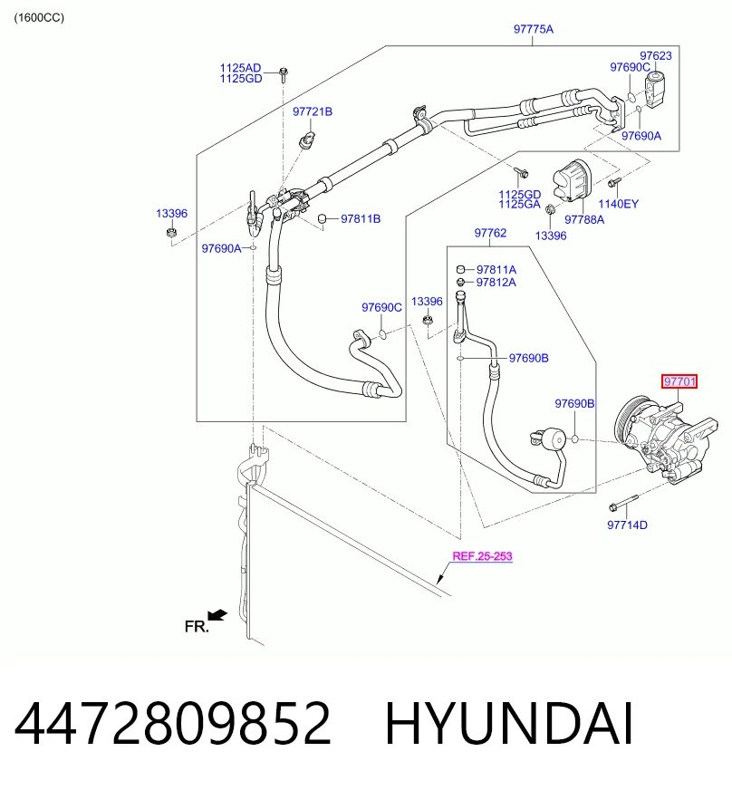 Компресор системи кондиціювання Denso 4472809852 ціна, від 384.13 USD