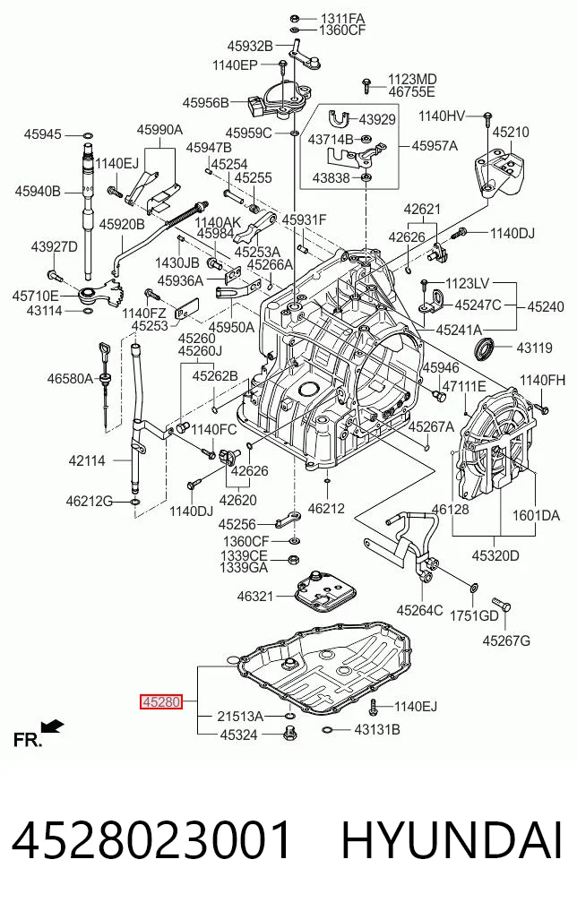 4528023001 Hyundai/Kia Піддон АКПП