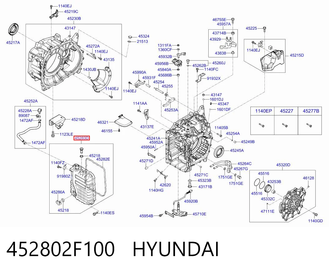 452802F100 Hyundai/Kia Піддон АКПП