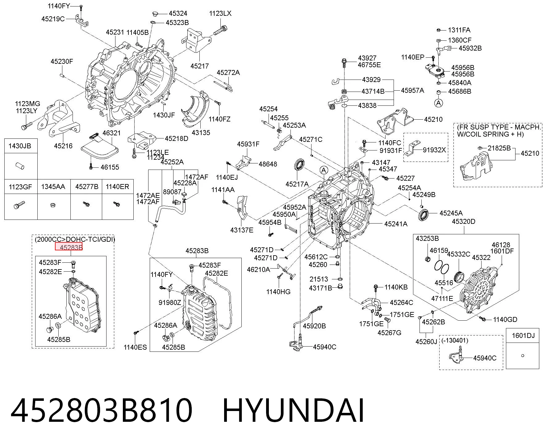 452803B810 Hyundai/Kia Піддон АКПП