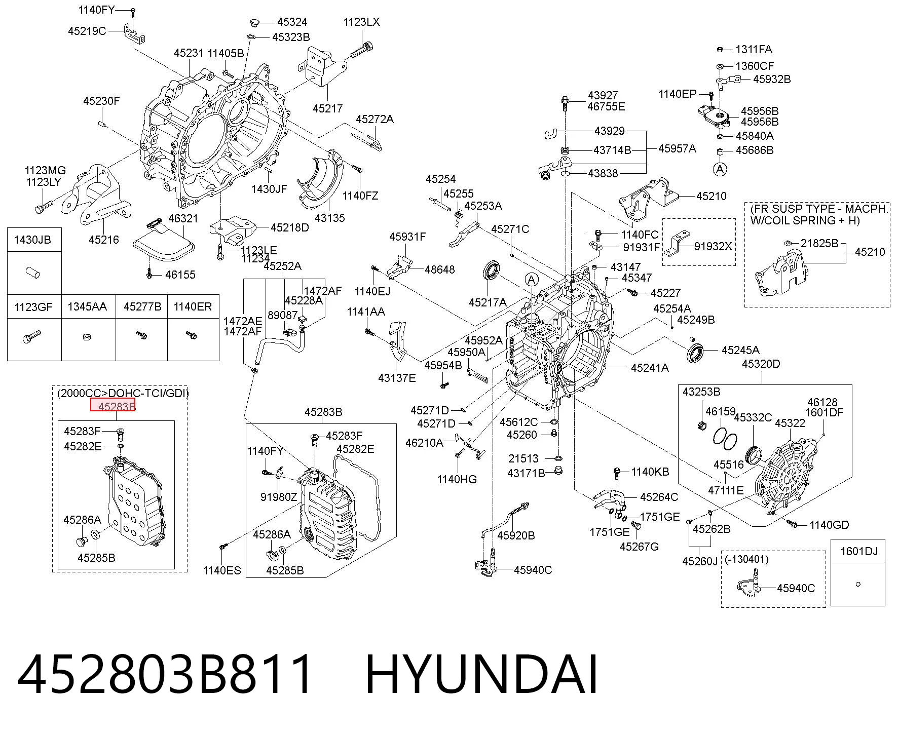452803B811 Hyundai/Kia Піддон АКПП