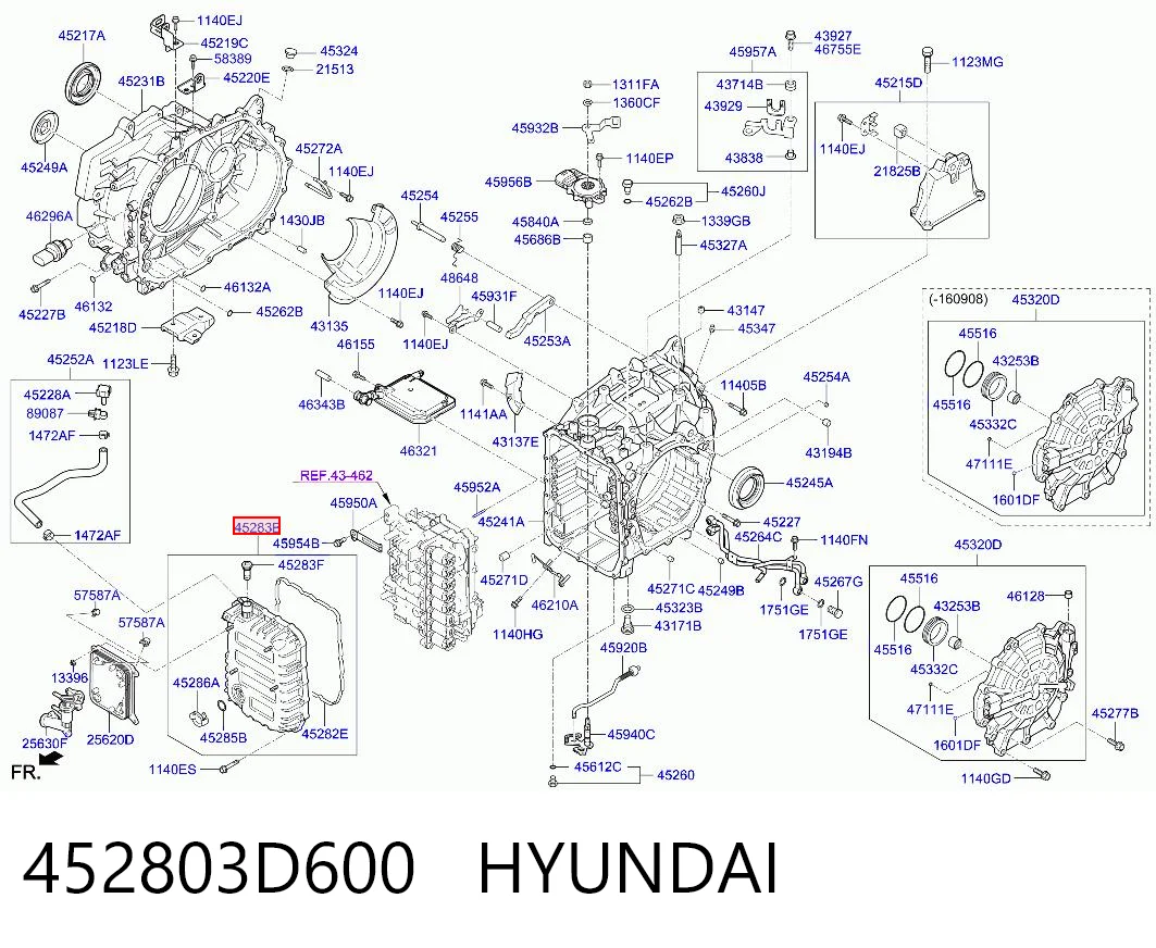 452803D600 Hyundai/Kia Піддон АКПП