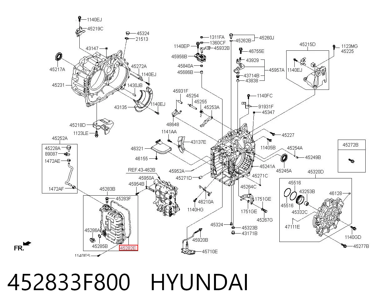 452833F800 Hyundai/Kia Прокладка піддону АКПП