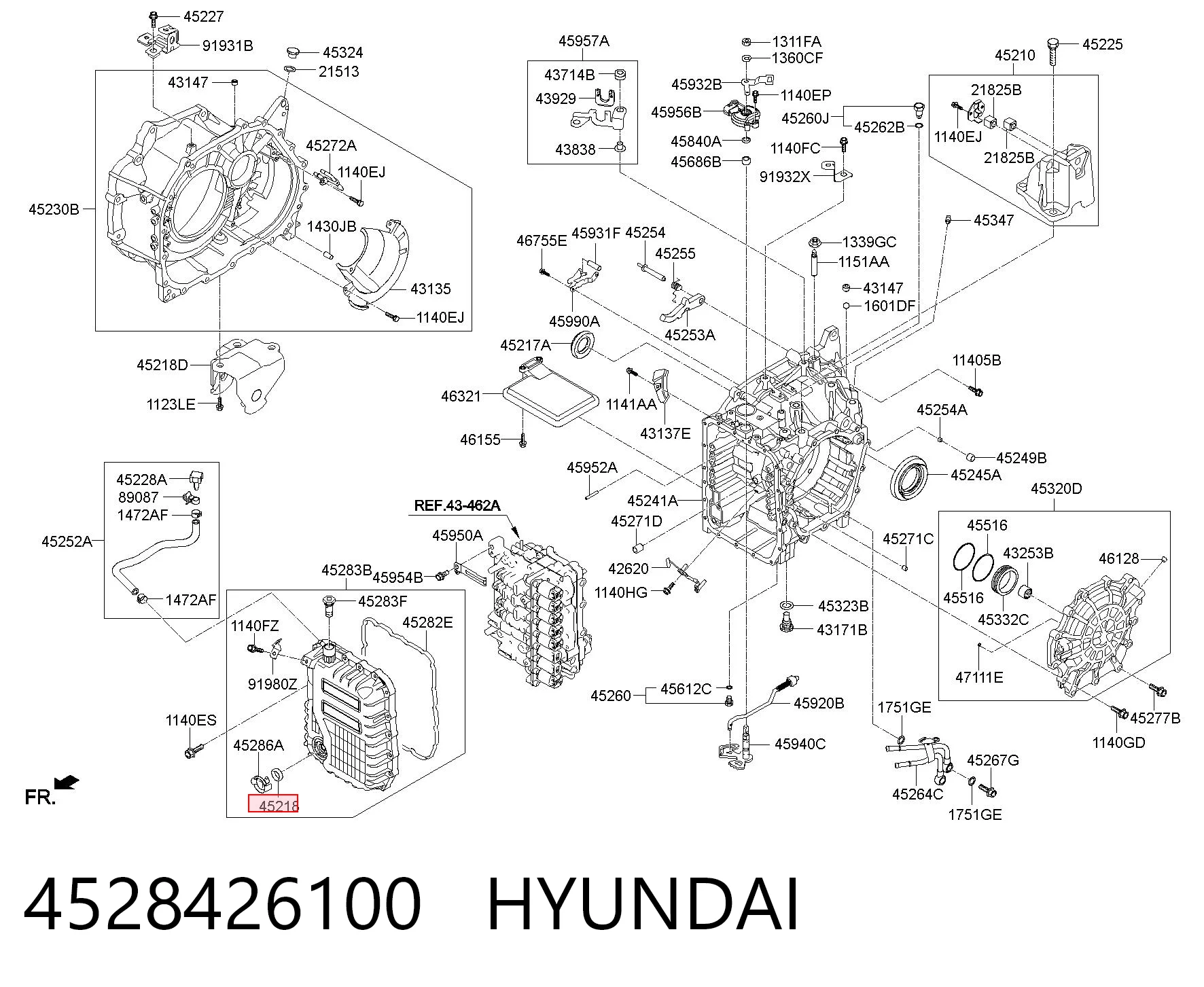 4528426100 Hyundai/Kia Прокладка пробки піддону АКПП