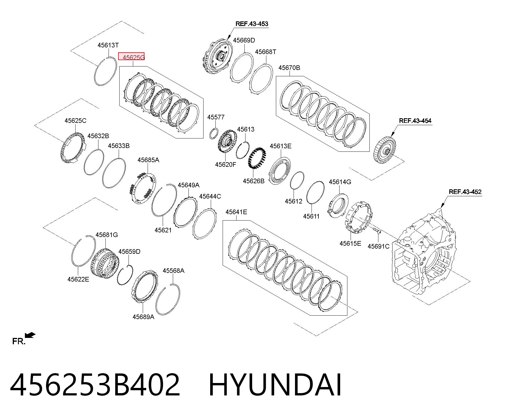 456253B402 Hyundai/Kia Диск зчеплення