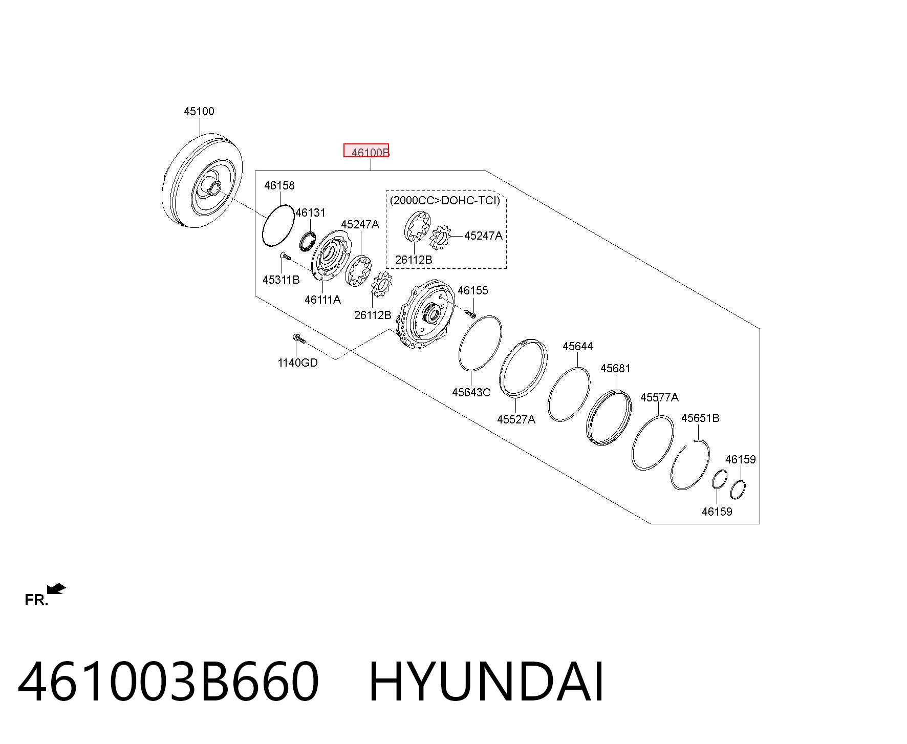 461003B660 Hyundai/Kia Ремкомплект маслонасоса