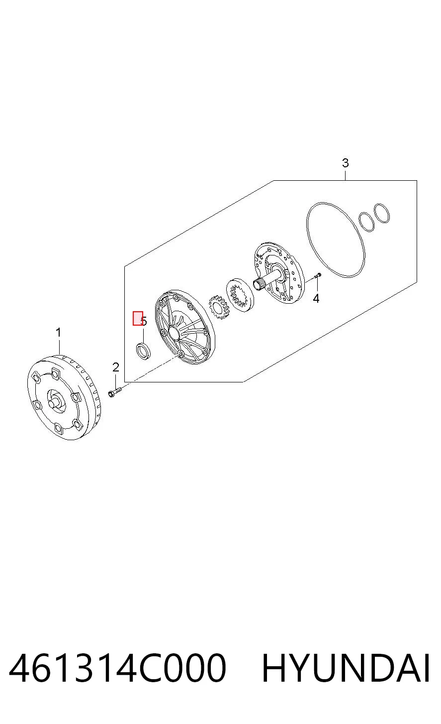 461314C000 Hyundai/Kia Сальник масляного насоса АКПП