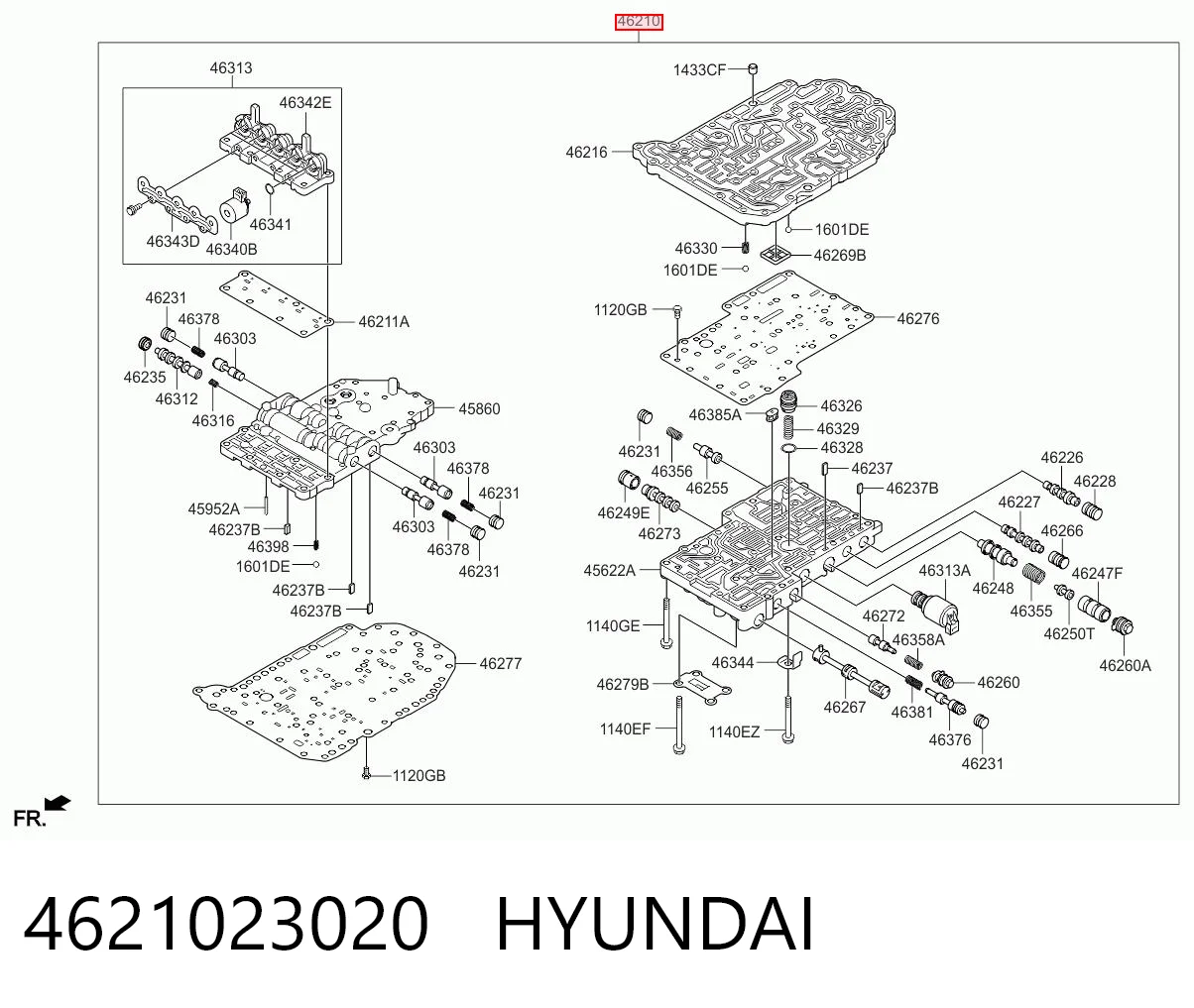 4621023020 Hyundai/Kia Блок клапанів АКПП