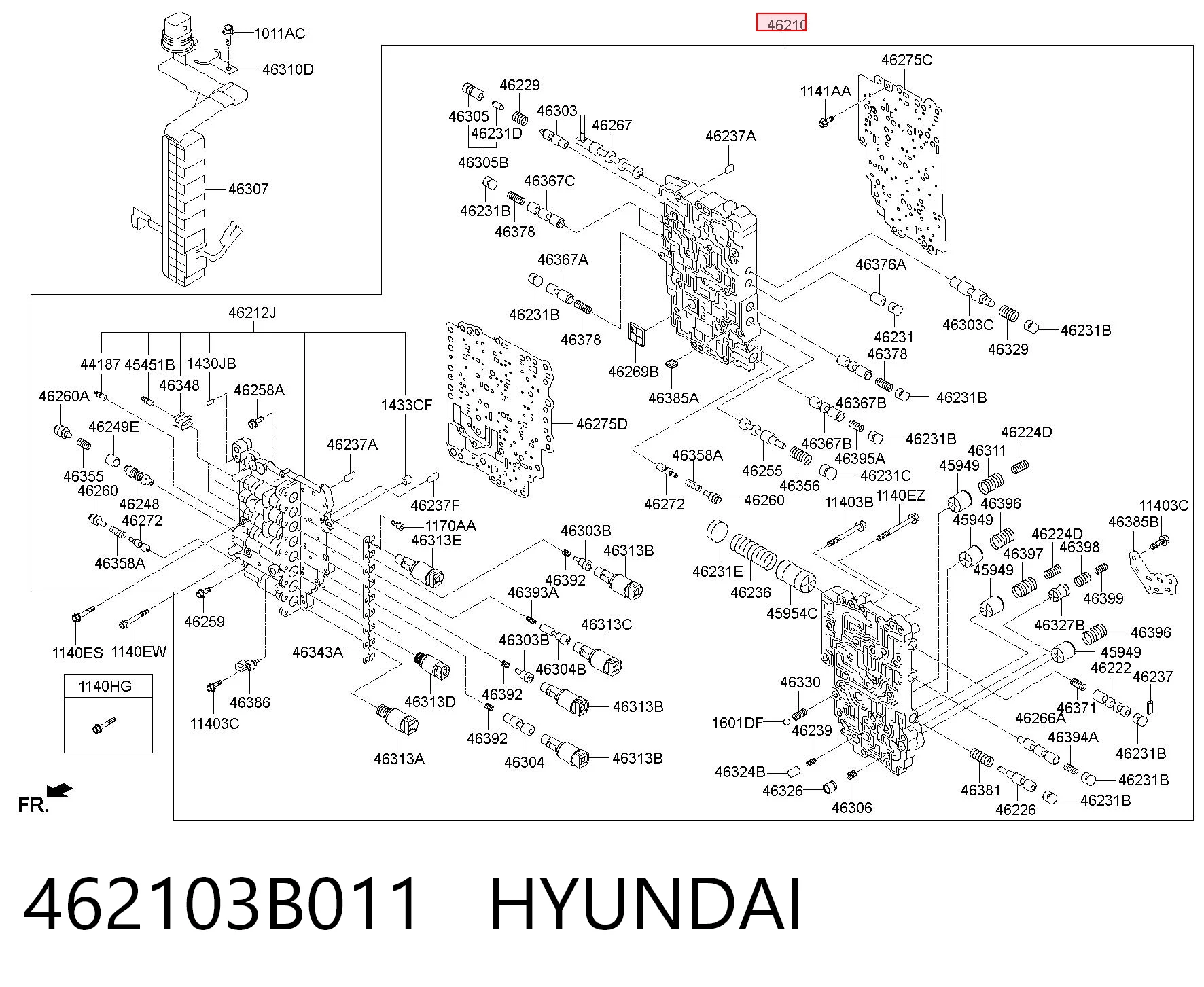 462103B011 Hyundai/Kia Блок клапанів АКПП