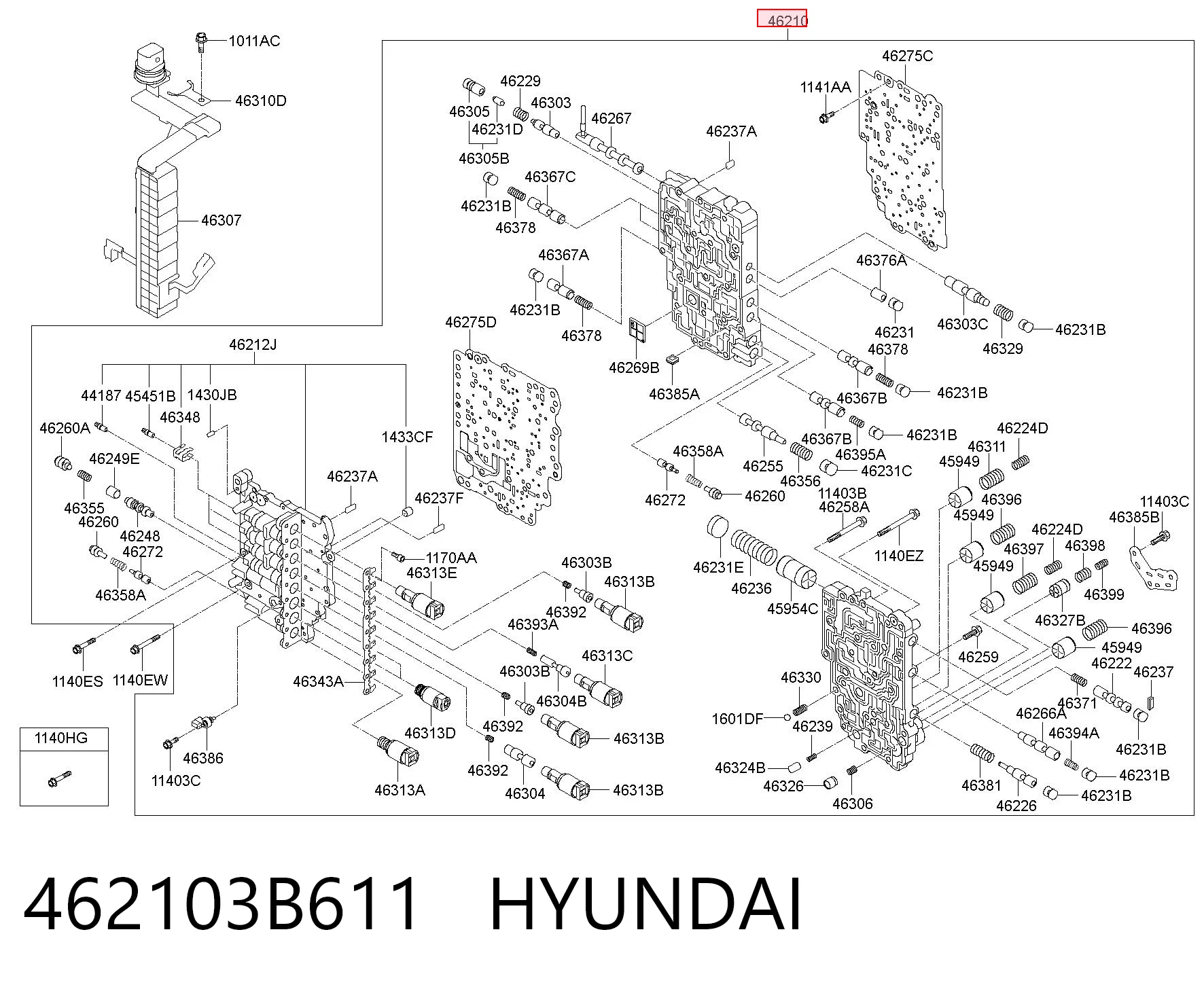 462103B611 Hyundai/Kia Гідроблок АКПП