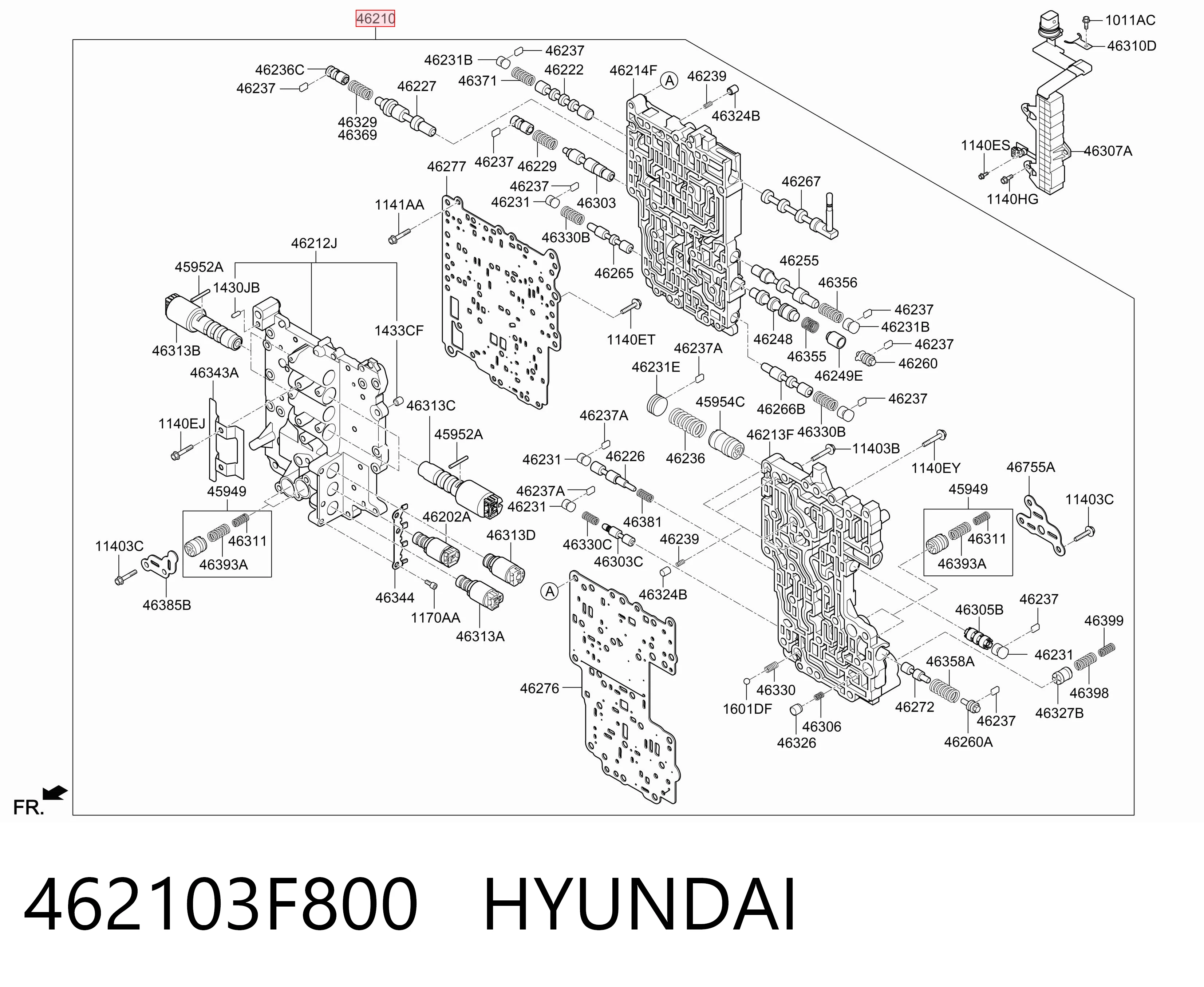 462103F800 Hyundai/Kia Блок клапанів АКПП