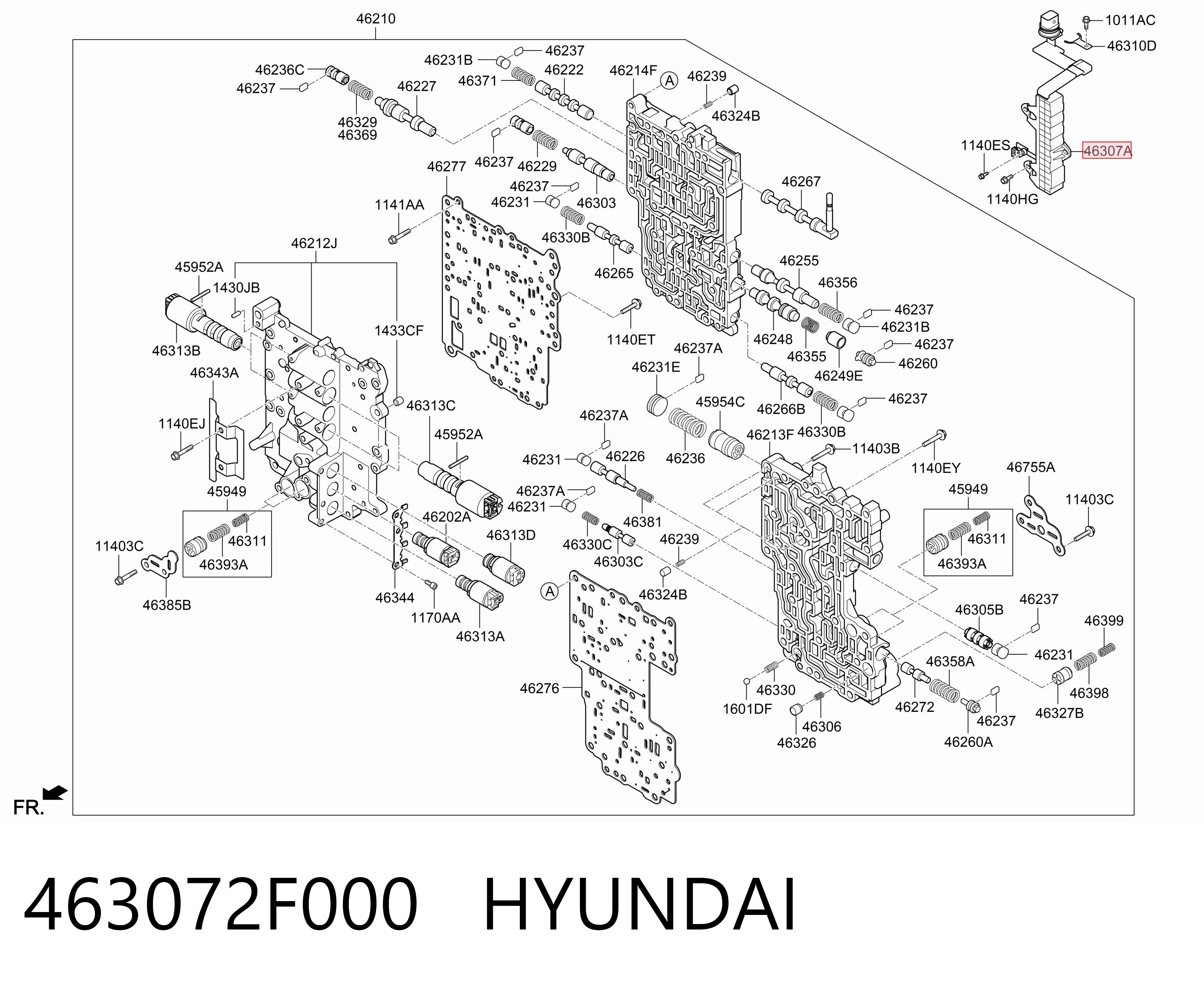 463072F000 Hyundai/Kia Джгут дротів АКПП