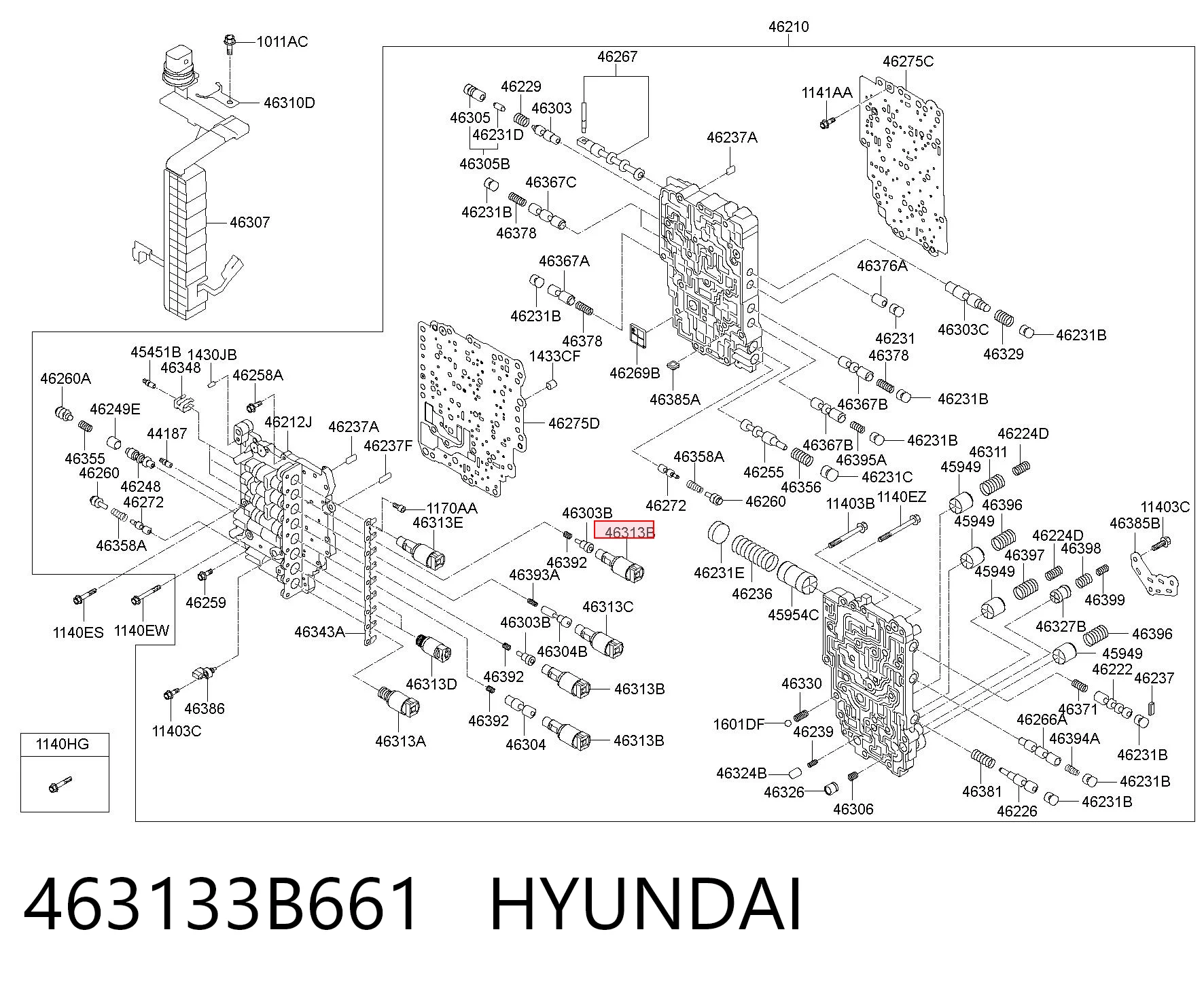 463133B661 Hyundai/Kia Соленоїд автоматичної коробки передач
