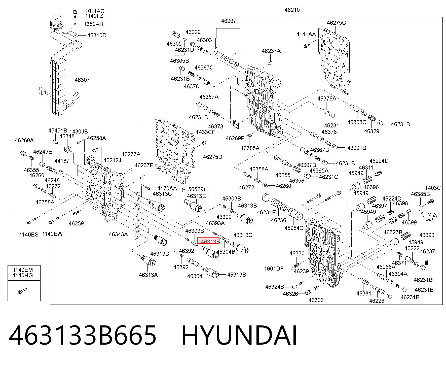 463133B665 Hyundai/Kia Соленоїд автоматичної коробки передач