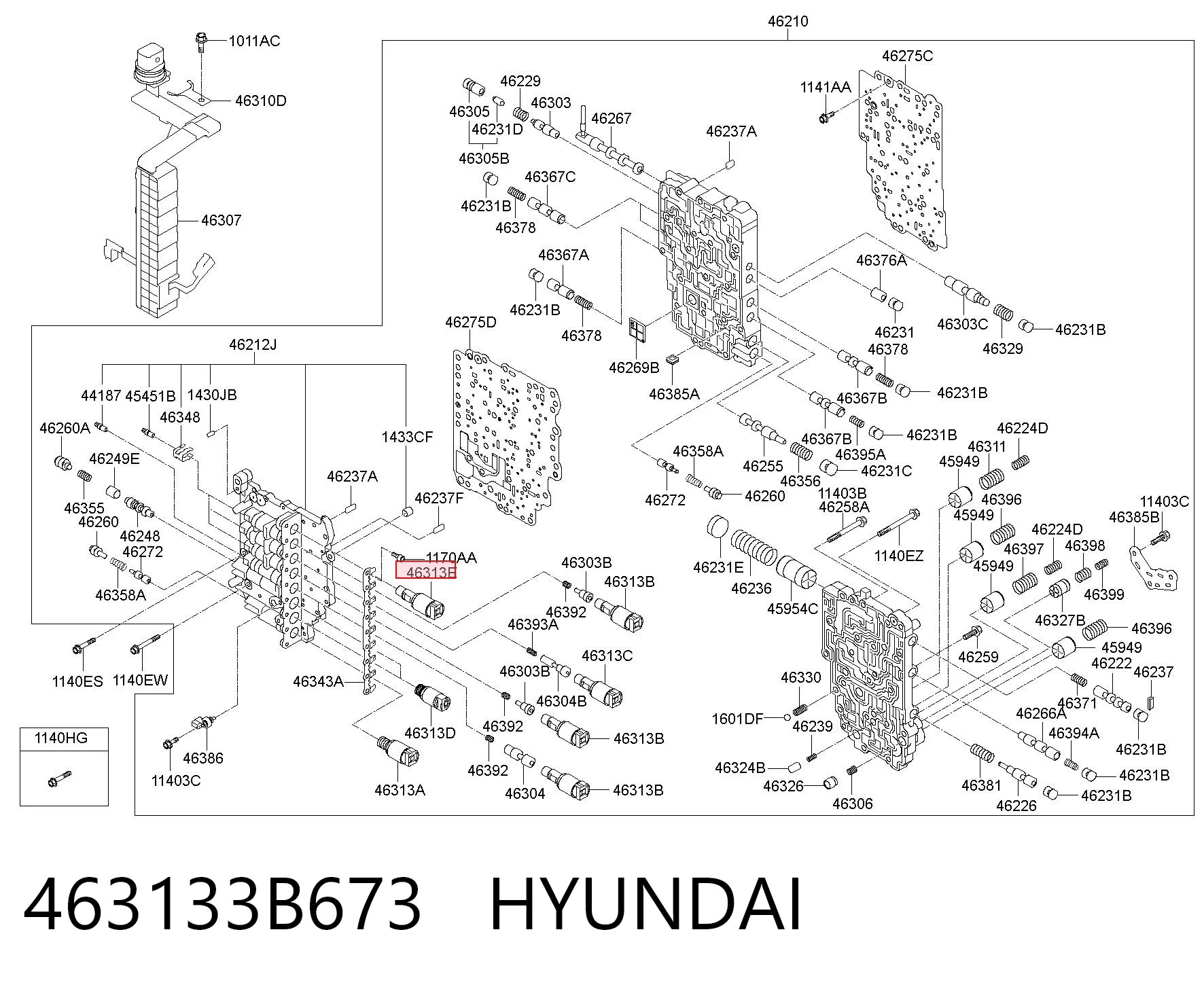 463133B673 Hyundai/Kia Соленоїд автоматичної коробки передач
