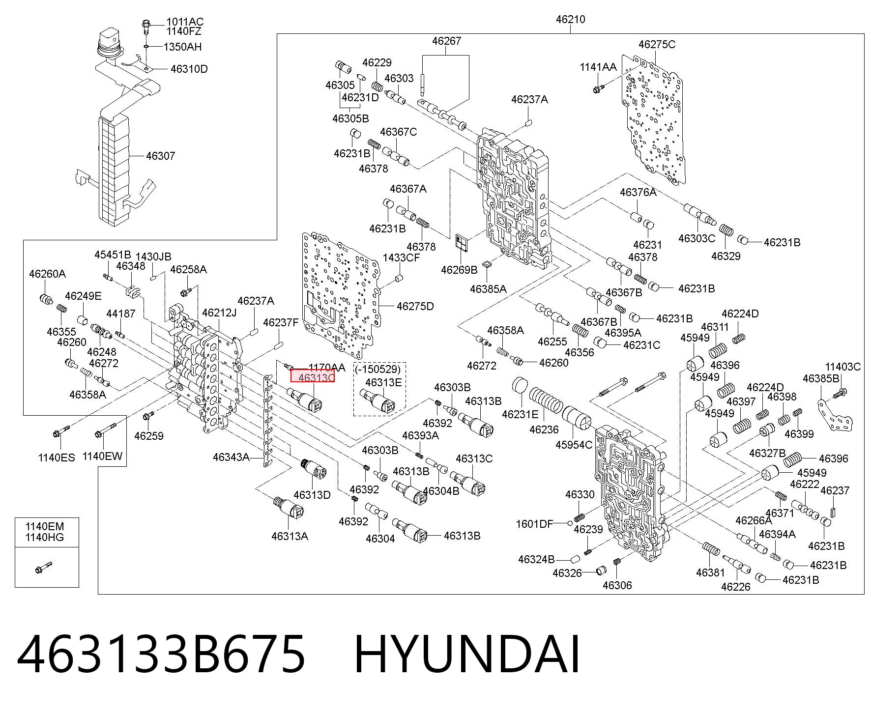 463133B675 Hyundai/Kia Соленоїд автоматичної коробки передач