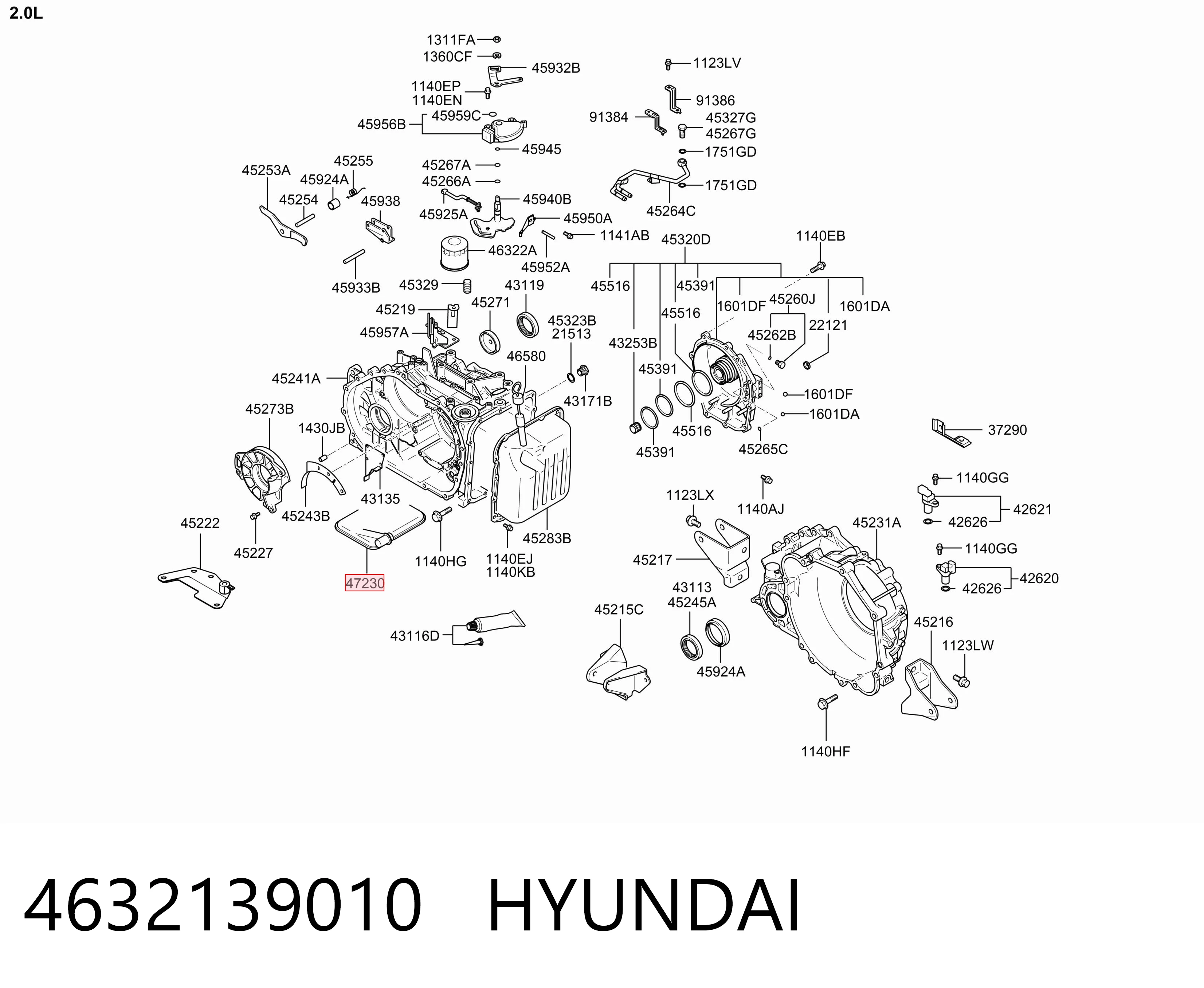 4632139010 Hyundai/Kia Масло в коробку автомат
