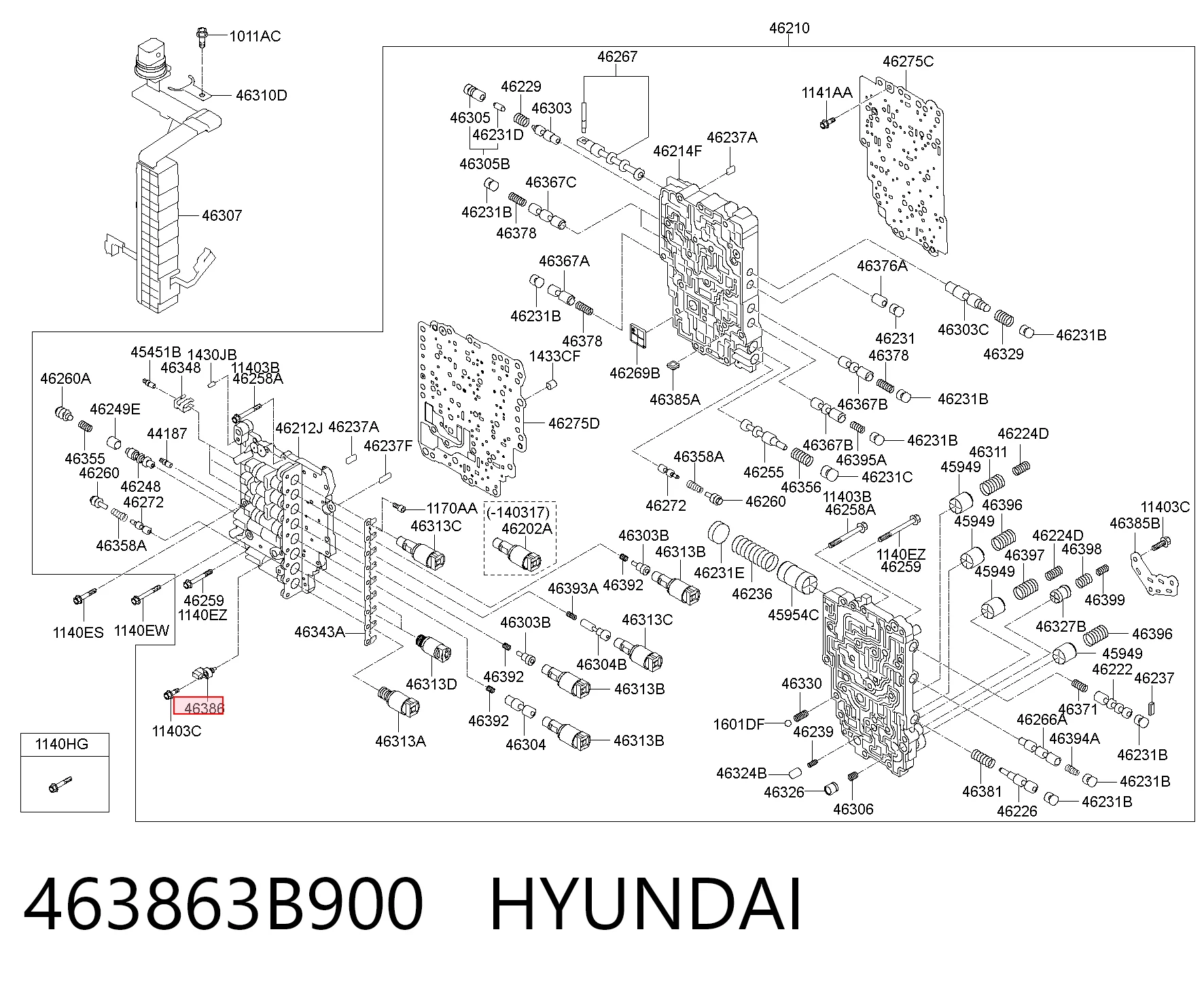 463863B900 Hyundai/Kia Датчик темп масла АКПП