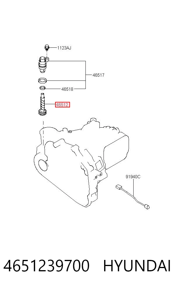 4651239700 Hyundai/Kia Шестерня спідометра, ведена