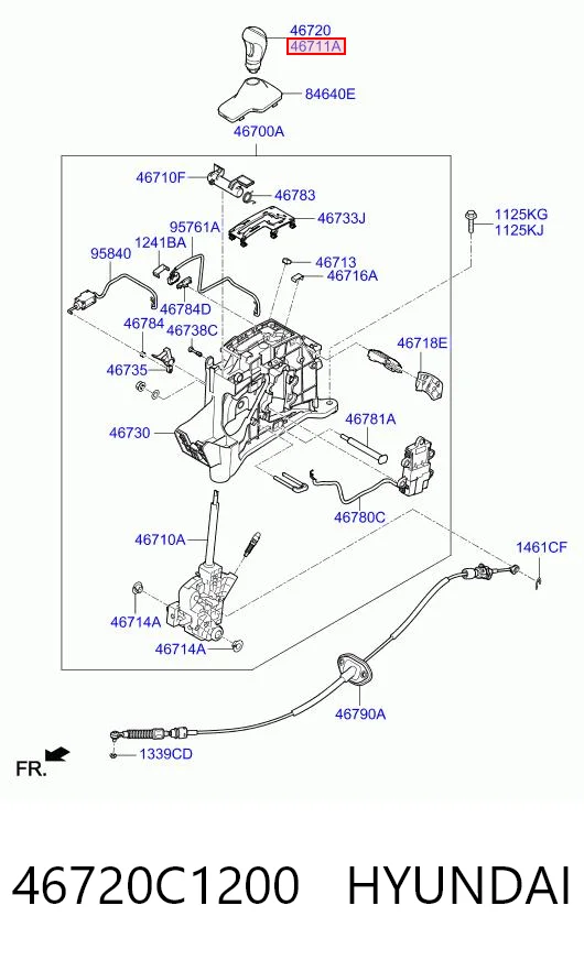 46720C1200 Hyundai/Kia Ручка важеля коробки передач