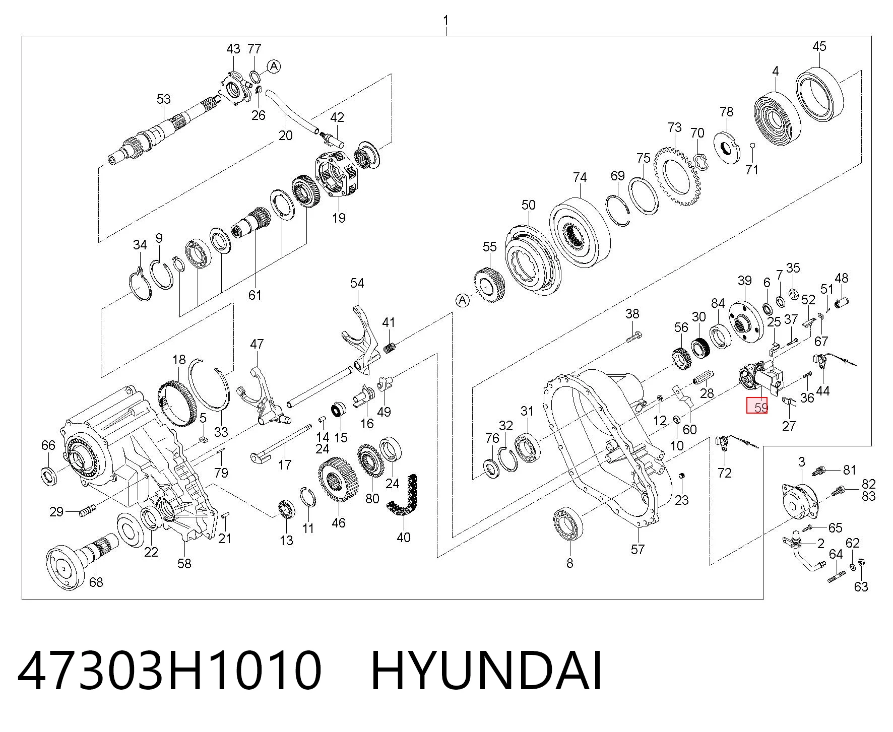 47303H1010 Hyundai/Kia Двигун управління роздавальної коробкою