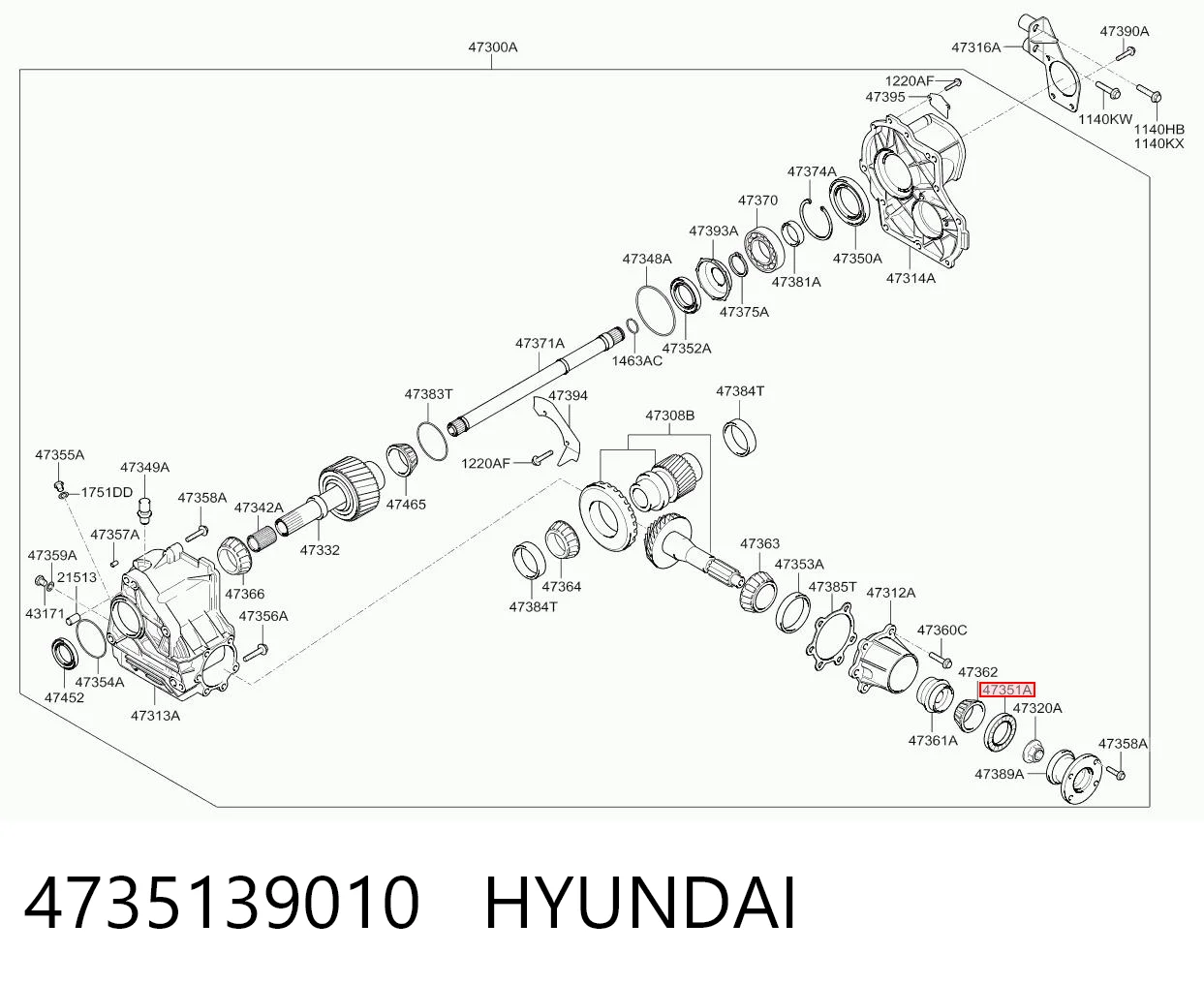 Купити MS1154005 Motus Сальник роздавальної коробки, задній вихідний