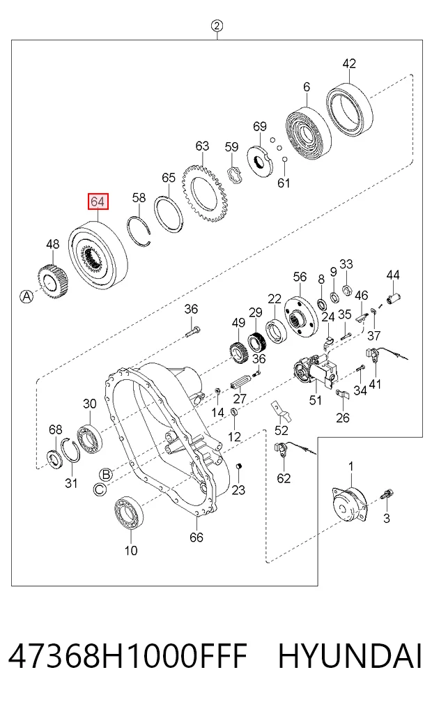 4L2Z7C108AA Ford Вискомуфта роздавальної коробки