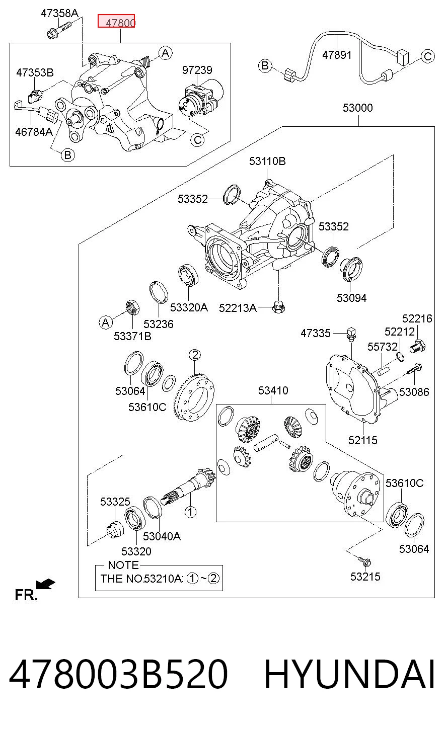 478003B520 Hyundai/Kia Муфта підключення заднього моста