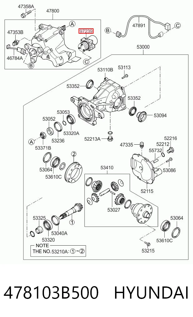 478103B500 Hyundai/Kia Насос муфти Haldex