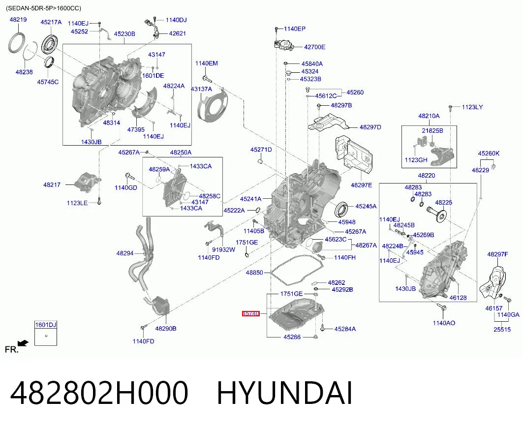 482802H000 Hyundai/Kia Піддон АКПП