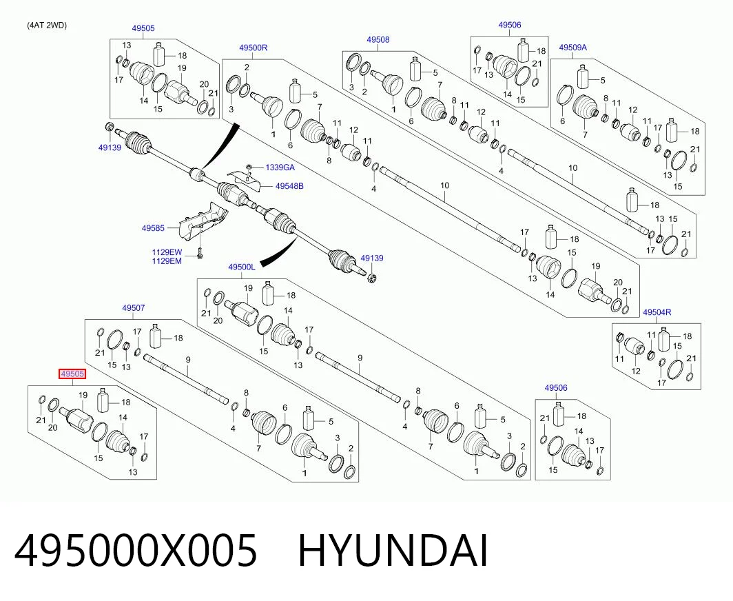 ШРУС внутрішній, передній Chrysler 495000X005