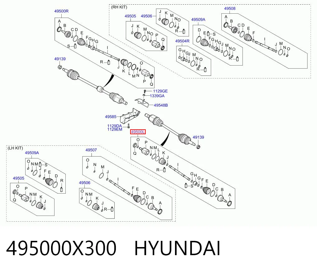 Піввісь передня ліва BGA DS2709L