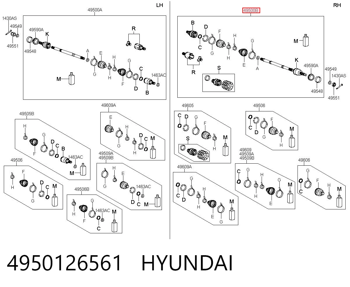 Купити Піввісь права Hyundai Santa Fe I SM
