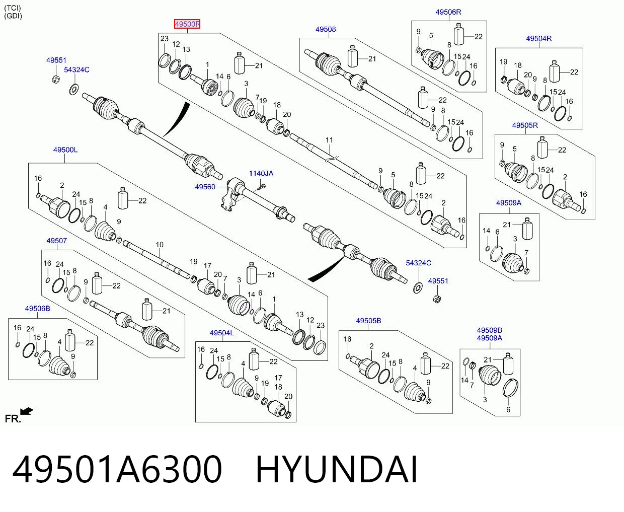  Піввісь права Hyundai I30 