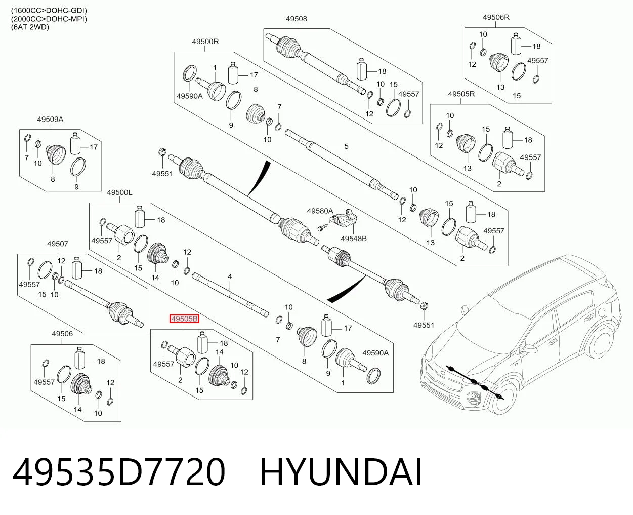 49535D7720 Hyundai/Kia