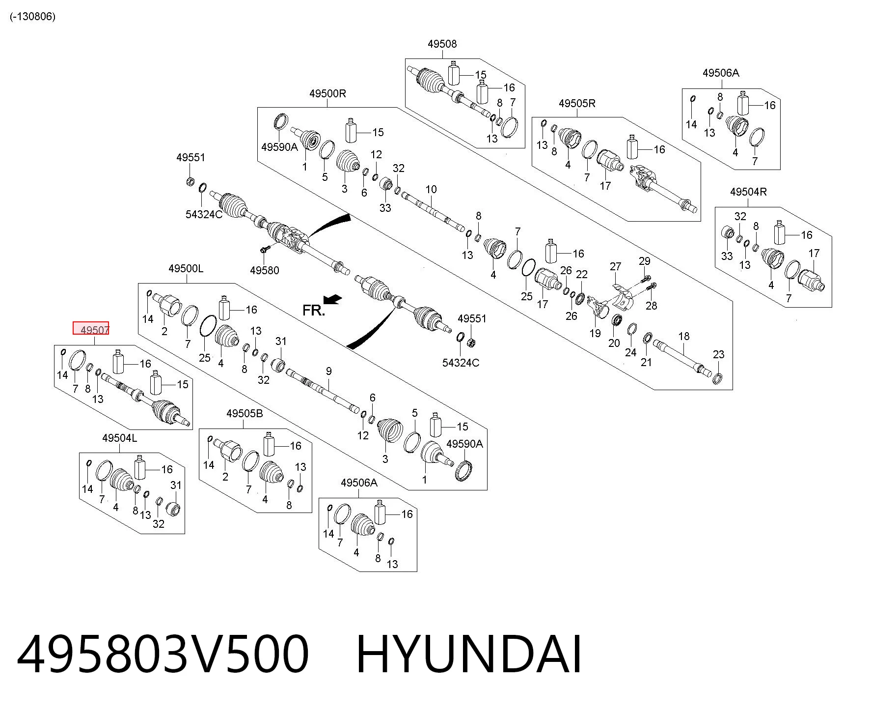 495803V500 Hyundai/Kia