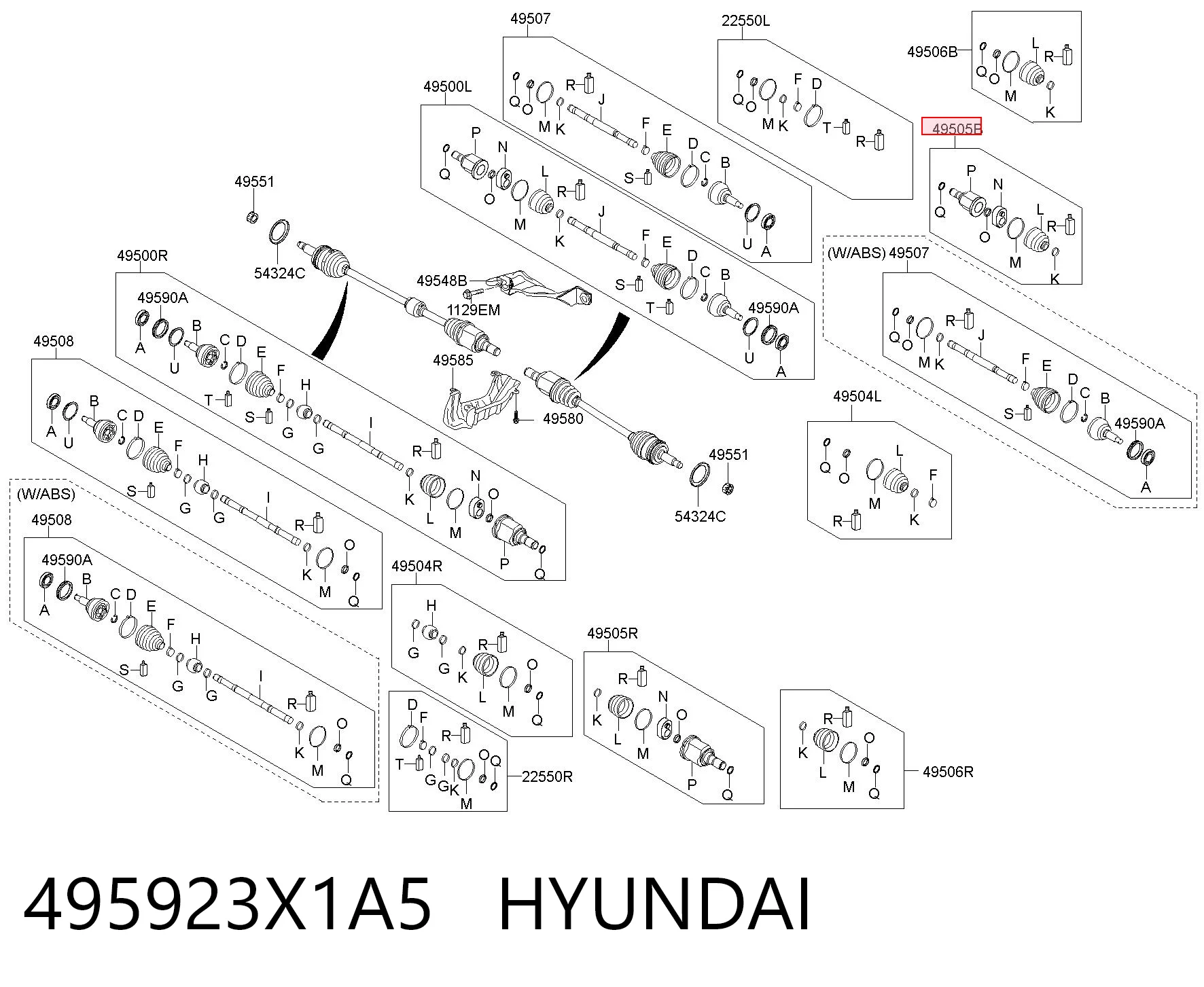 ШРКШ внутрішній, передній, лівий на Hyundai I30  GDH