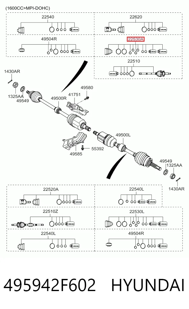 HY0087 DAC Пильник ШРКШ зовнішній, правий